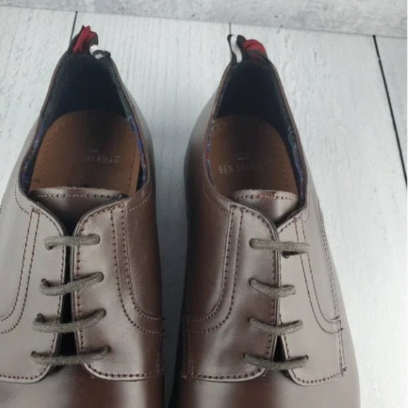 NEW - Ben Sherman Men's Plain Toe Leather Derby Size 8.5 - Picture 5 of 6